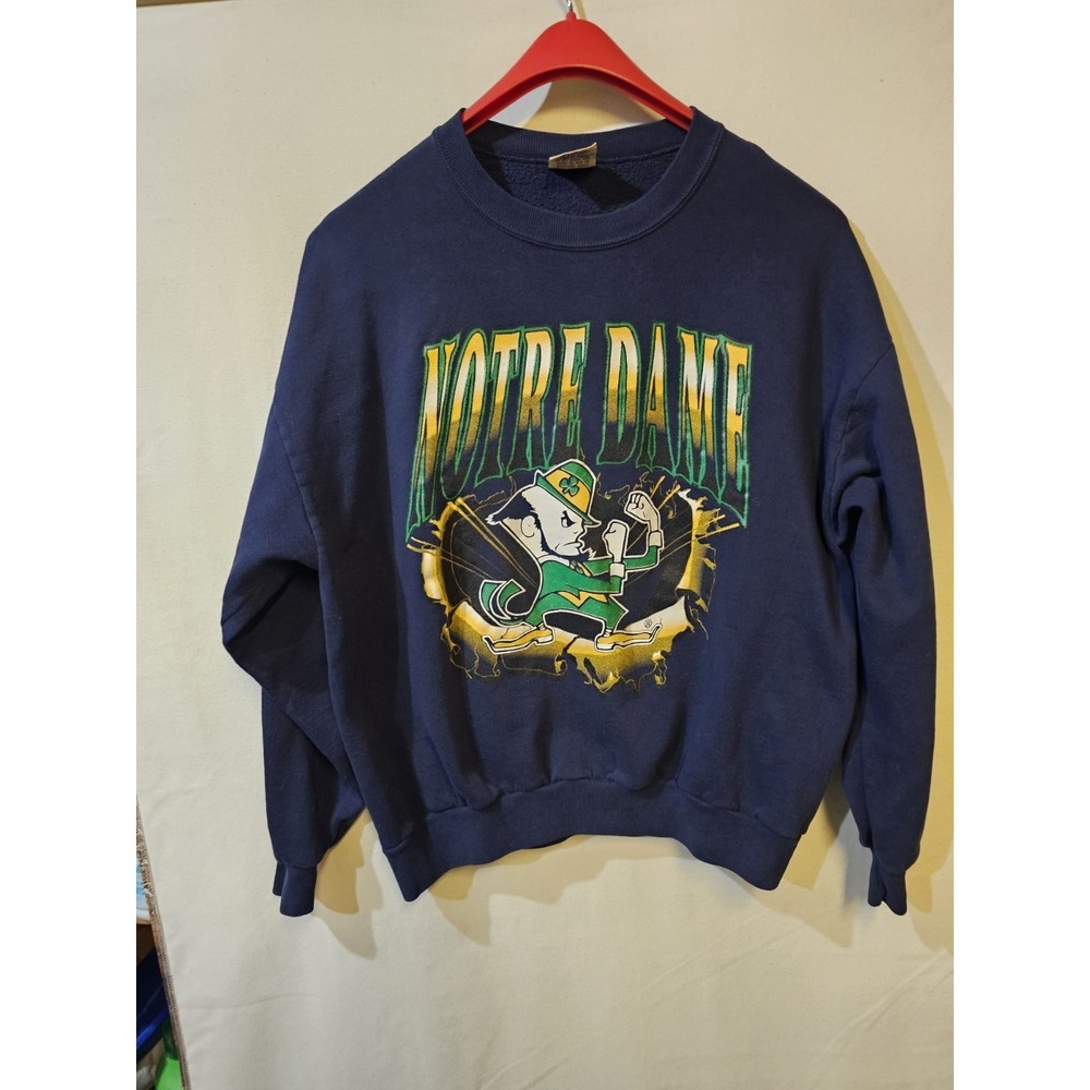 Vintage 90s Notre Dame Fighting Irish Crewneck Sweater Adult Size XL NCAA - Picture 4 of 5
